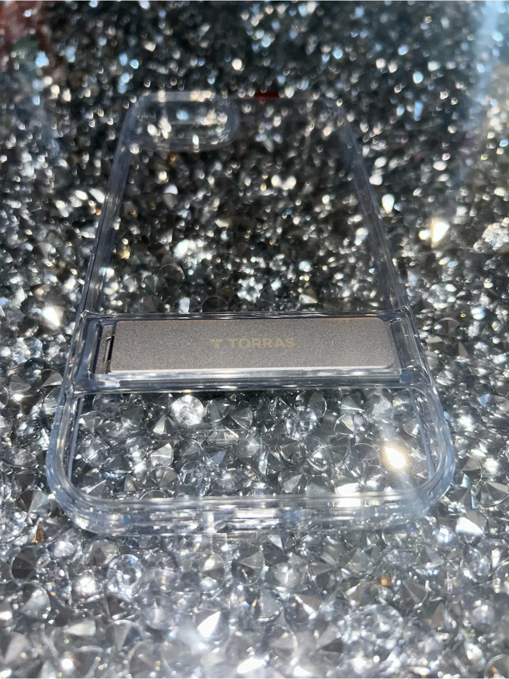 Clear Transparent Phone Case with Silver Kickstand